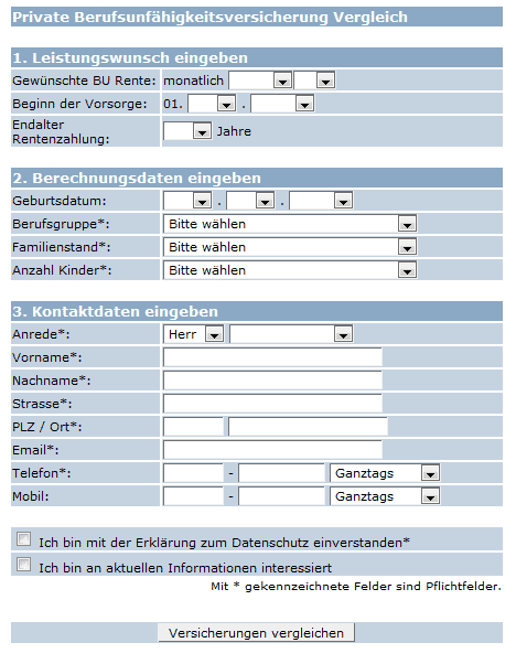 Ein Beispiel zum versicherungsvergleich bei Quom