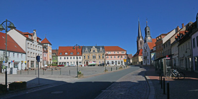 Der menschenleere Wilsdruffer Markt