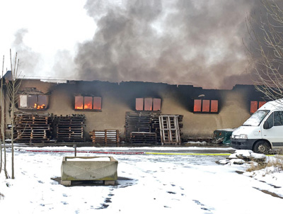 Brand an ehemaliger Baumschule - Bild von G. Gerber