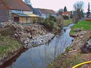 Abgerissene Brücke Friedhofstraße